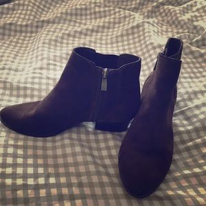 Brown suede Vince Canute booties
